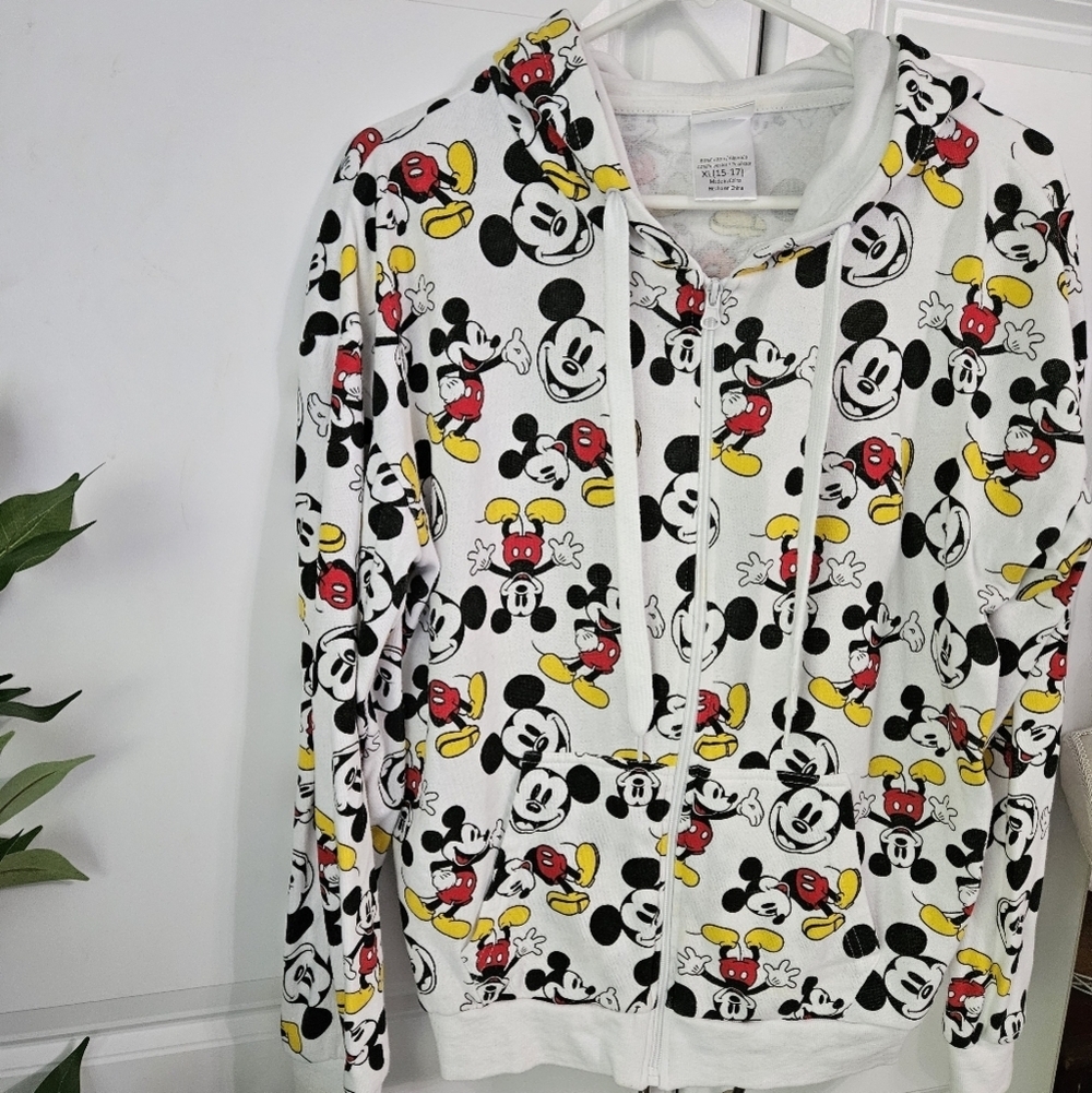 Disney White Hoodie with Mickey Mouse Design